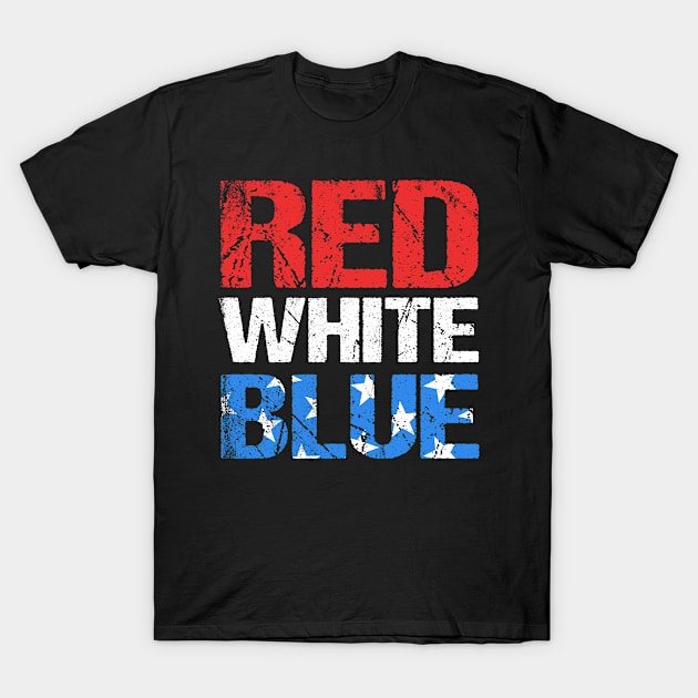 Red White Blue T-Shirt by Cooldruck